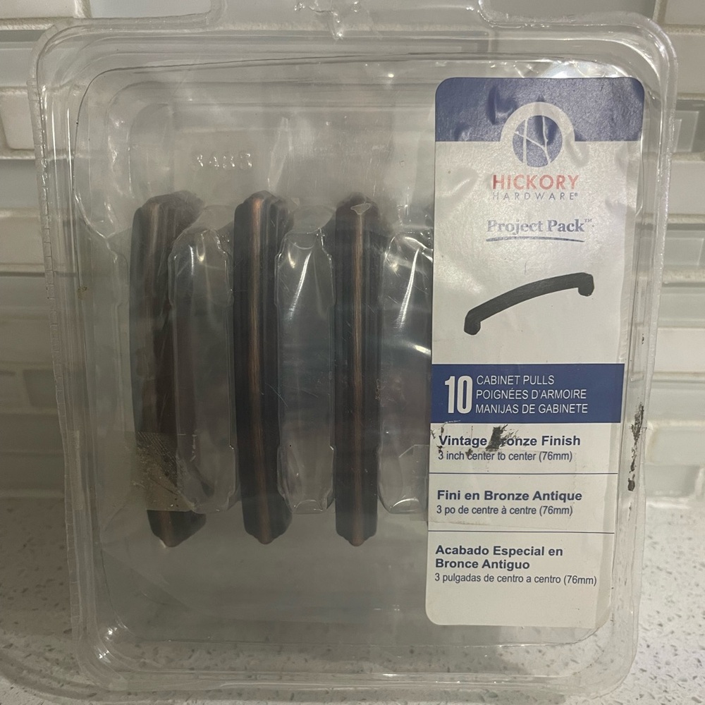 New 10-Pack Vintage Bronze Finish Handles /
Pulls Hickory Hardware 3”